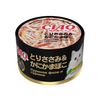 Корм для кошек INABA Ciao can 85г куриное филе и сурими