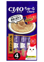 Inaba Чао Чуру д/кошек пюре тунец маруго. устрица ПОШТУЧНО