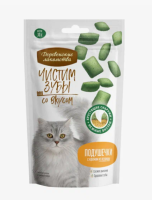 Деревенские лакомства Чистим Зубы для кошек Подушечки крем/курица 30г