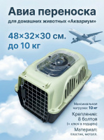 Авиа переноска для домашних животных «Аквариум» с люком ТМ Чистый котик HP-K01BU