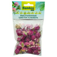 Лакомство Bambini Pets высушенные цветки клевера для грызунов и кроликов, 10 г.
