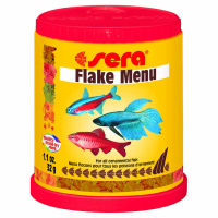 Sera FLAKE MENU, Корм для рыб универсальный в хлопьях, 150 мл 32 г [4 вида хлопьев]