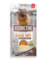 Деревенские лакомства Холистик Премьер лакомство для кошек, нежное пюре со вкусом ягненка с икрой летучей рыбы - 10 г х 4 шт