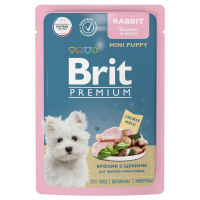 Brit Premium Пауч кролик с цукини в соусе для щенков мини-пород , 85 г. [уценка]