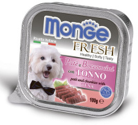 Monge Dog Fresh консервы для собак тунец в паштете, 100 г.