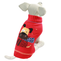 Свитер "Собачка" Триол (L, красный, размер 35см)