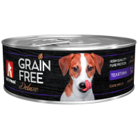 Мясной рацион Grain Free, консервы для собак, Телятина, 100 г.