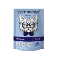 Best Dinner Vet Profi Renal кусочки в соусе с курицей 85 гр пауч