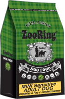 ZOORING MINI SENSITIVE ADULT DOG Сухой корм для взрослых собак мини- и средних пород Индейка и рис с пробиотиками,