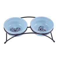 Миска Mr.Kranch на подставке для собак и кошек двойные 2x290 мл синие