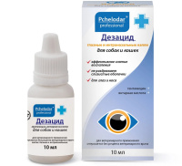 Капли Дезацид глазные для собак и кошек с маточным молочком Пчелодар
