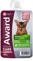 AWARD SPECIAL CARE Urinary "мясное пюре" для взрослых кошек для профилактики мочекаменной болезни из курицы с кроликом 100г