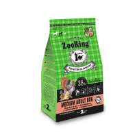 ЗооРинг Медиум Эдалт Дог Индейка и рис с пастернаком с глюкозамином и хондроитином (2 кг)