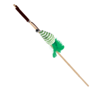 Игрушка-дразнилка для кошек из натуральных материалов "Конус с пером", 45/400мм, серия NATURAL, Triol