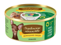Деревенские лакомства кон. 100гр д/с мини пород индейка с рубцом и цукини