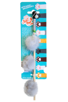 Зооник Дразнилка для кошек "Меховые потешки на веревке" 50 см.