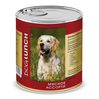 Дог Ланч консервы для собак 750гр Мясное ассорти