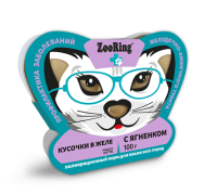 ЗооРинг консервы д/к Кусочки в желе с Ягненком для профилактики заболевания ЖКТ, 100 г