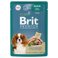 Brit Premium Пауч утка с яблоком в соусе для взрослых собак мини-пород , 85 г.