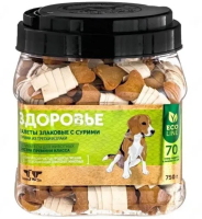 Грин Кьюзин Лакомство для собак ЗДОРОВЬЕ, галеты с сурими из трески и злаки ПОШТУЧНО (50 гр)