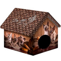 PerseiLine Дом для животных, Рыжий кот, 33*33*40 см. (британец ДМД1)