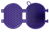 Зооник Щетка-массажер для кошек и собак двухсторонняя, фиолетовая