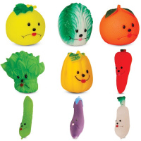 Набор игрушек для собак из винила "Овощи", 70-75мм [10шт.] Триол