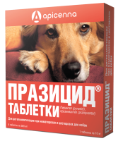 Apicenna ПразицидТАБЛ.6шт.для собак [10кг]1*10
