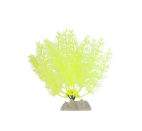 GLOFISH Растение пластиковое GLOFISH, флуоресцентное желтое 13 см.