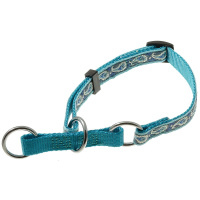 Ошейник-полуудавка регулируемый Пет лайн (23-43см на 3х кольцах голубой 15мм 75-2514)
