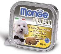 Monge Dog Fresh консервы для собак курица в паштете, 100 г.