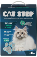 Cat Step Compact Carbon Power Plus минеральный комкующийся наполнитель (6 л.)
