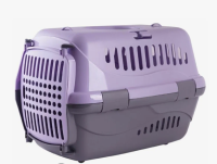 Переноска д/ж "Турне" с пластиковой дверцей 16212 (фиолетовая)