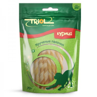Триол Лакомство для собак Крученые палочки с курицей, 70 г.