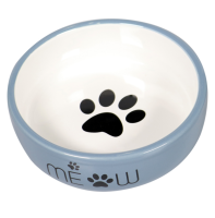 Миска Mr.Kranch керамическая для кошек MEOW 380 мл, синяя