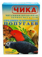ЧИКА Корм для крупных и средних попугаев, 400 г.