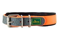Hunter ошейник для собак Convenience Comfort 45 [32-40 см] / 2 см биотановый мягкая горловина оранжевый неон [33004]