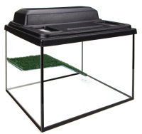 GoldFish Террариум 25л черный с мостиком