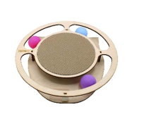 GoSi Игровой трек для кошек Круг с шариками и когтеточкой из гофрокартона