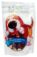 6585 Молина д/собак Утиные рулетики с треской,80 г