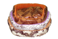 Дружок Лежанка 1/3 Овальная с подушкой большая 56*45*17 см.