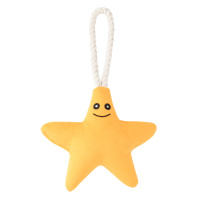 Игрушка Mr.Kranch д/собак мелких и средних пород Звездочка с канатом и пищалкой 26х16х5см, желтая