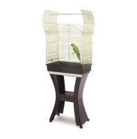 IMAC CALLA Клетка для птицна подставке, золото, 62*43*78/150 см.