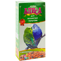 Зерно. Алиса д/п Зерносмесь "Для попугаев + минералы 450 гр