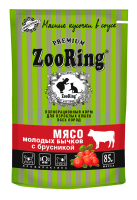 ZOORING пауч Сочные кусочки в соусе Мясо молодых бычков с брусникой 85 гр.