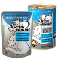 Милый котик Рыбный микс в соусе 415 г. [уценка]