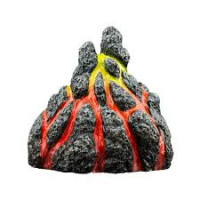 Растение пласт. GLOFISH с GLO-эффектом вулкан-декорация