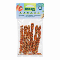 Лакомство Bambini Pets Веточки для грызунов: морковь, паприка, пастернак 30 г