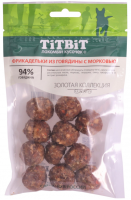 Титбит 019146 Фрикадельки из говядины с морковью д/собак Золотая коллекция 70г [уценка]