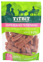 TiTBiT Нарезка из телятины для собак всех пород 300 г. - XXL выгодная упаковка